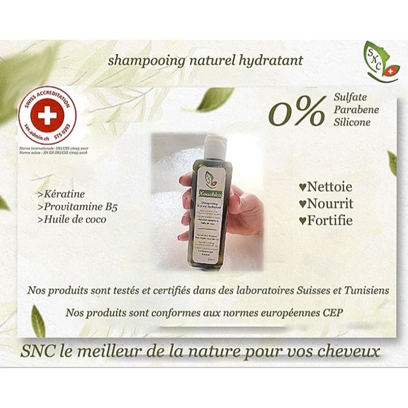Shampooing naturel hydratant 250 ml